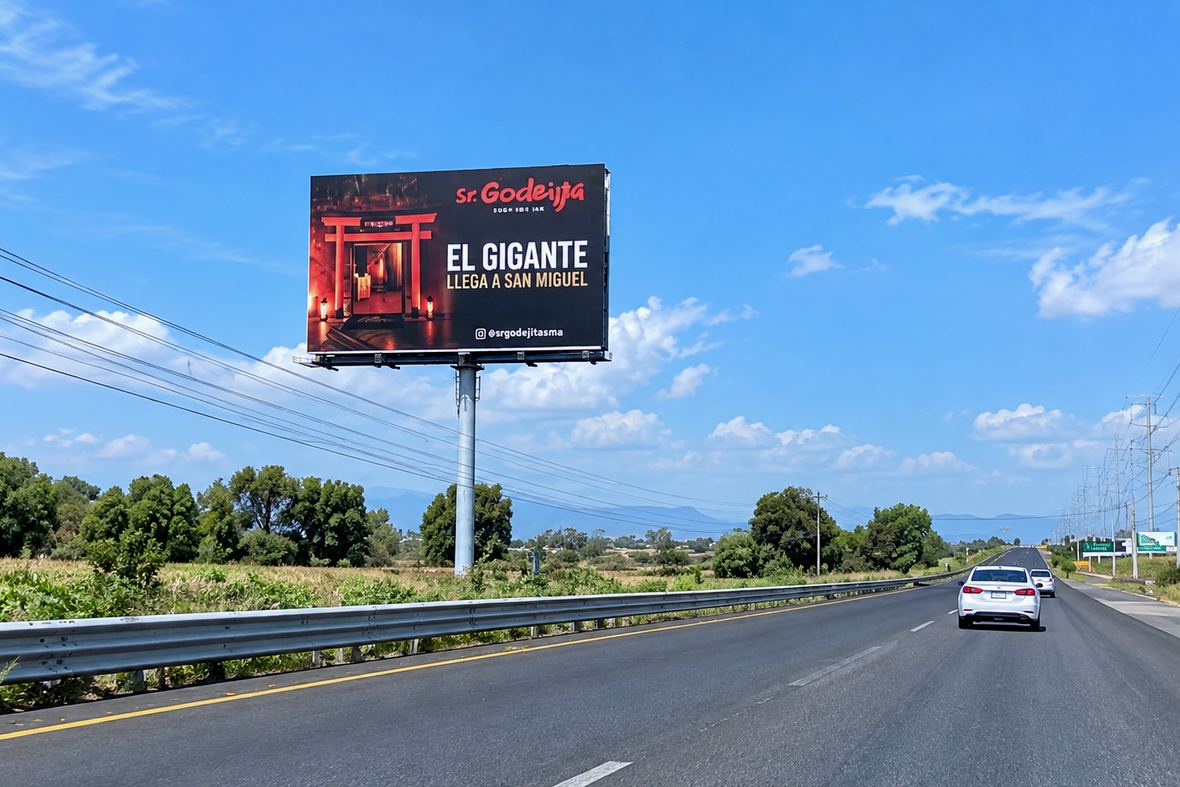 Espectacular en la carretera Querétaro – San Miguel de Allende